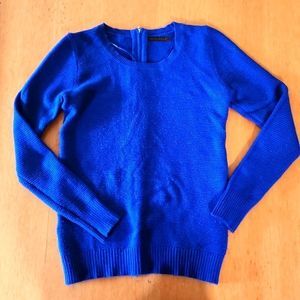 Blue Sweater with full zipper on the back